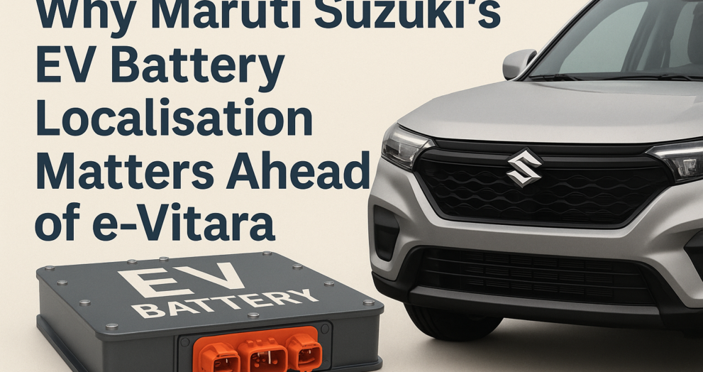 Maruti Suzuki advances its EV strategy by localising battery production ahead of the e-Vitara electric SUV launch in India.