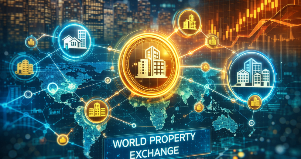 Digital real estate assets represented through blockchain-based property exchange