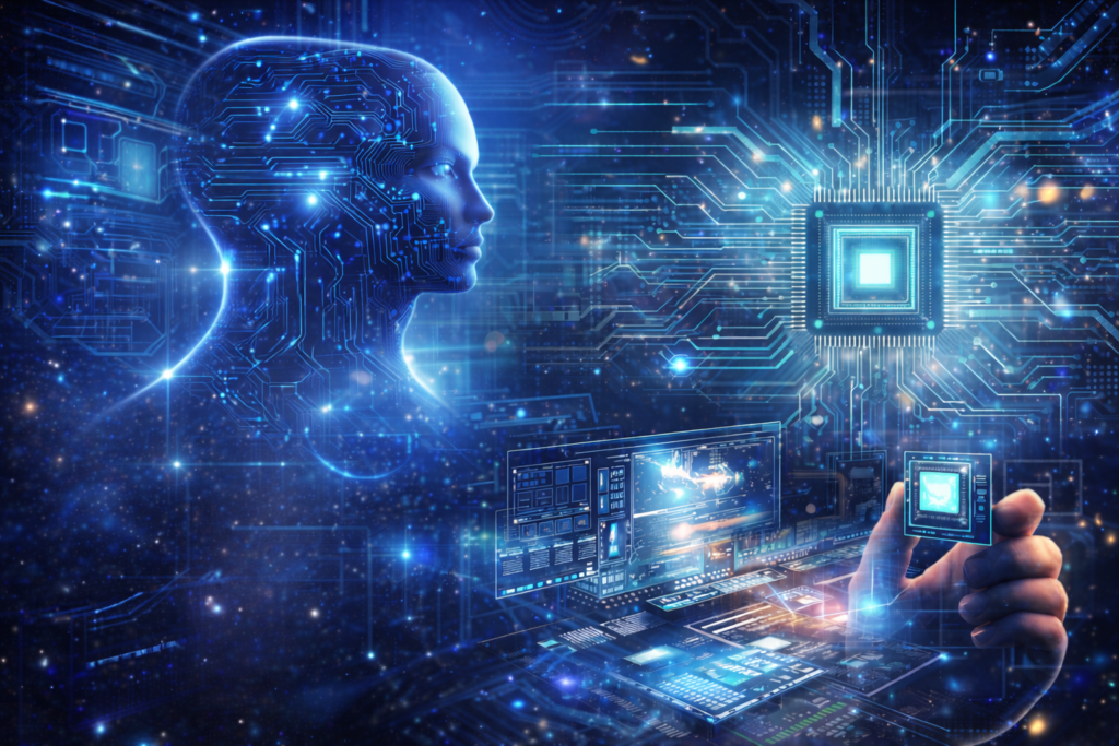 Chinese chipmaker MetaX logo displayed during Shanghai stock market debut highlighting integrated circuits growth