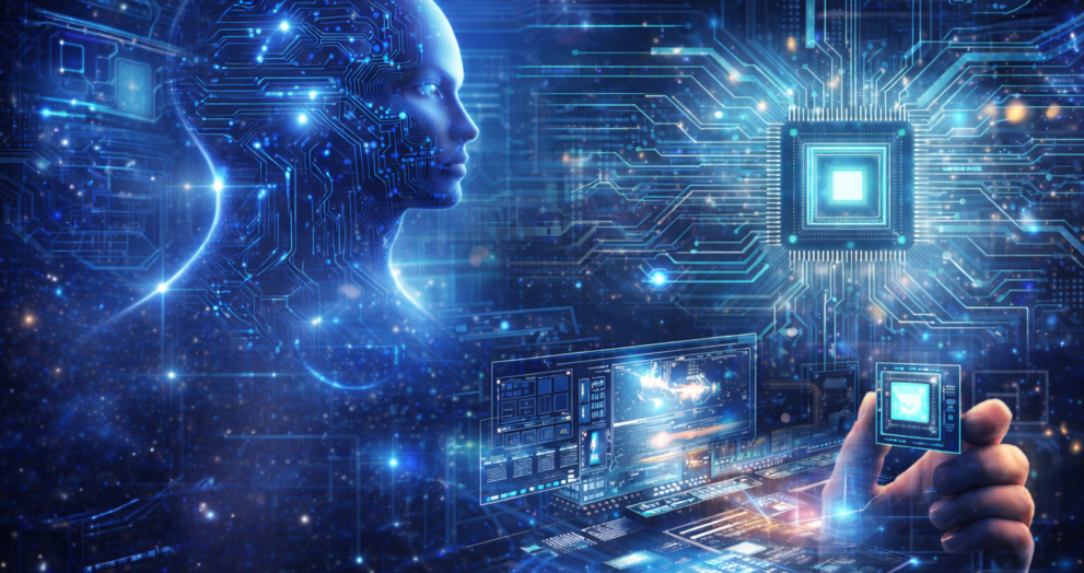 Chinese chipmaker MetaX logo displayed during Shanghai stock market debut highlighting integrated circuits growth