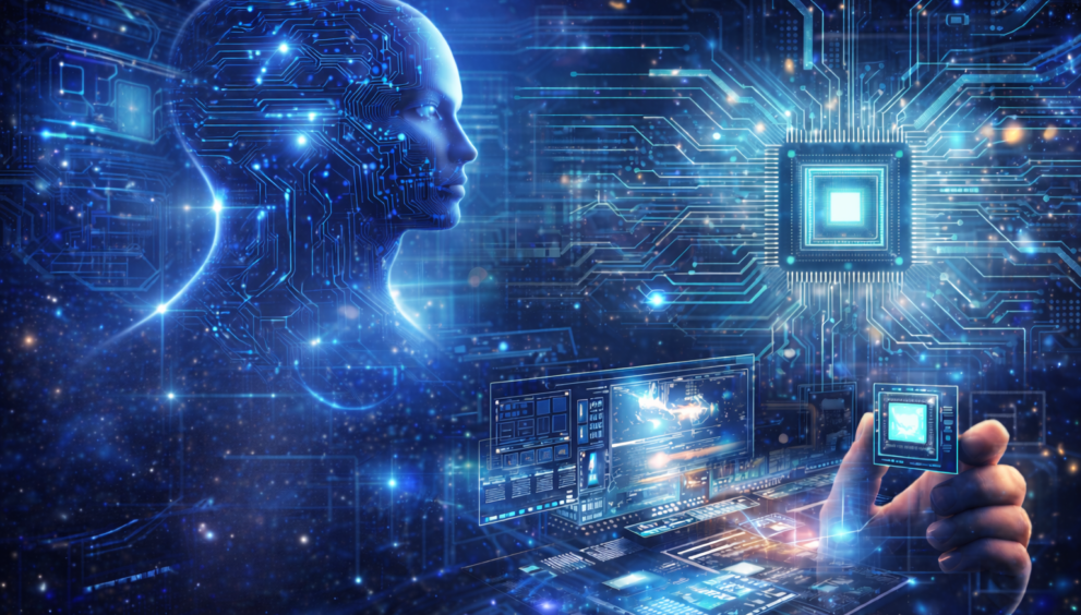 Chinese chipmaker MetaX logo displayed during Shanghai stock market debut highlighting integrated circuits growth