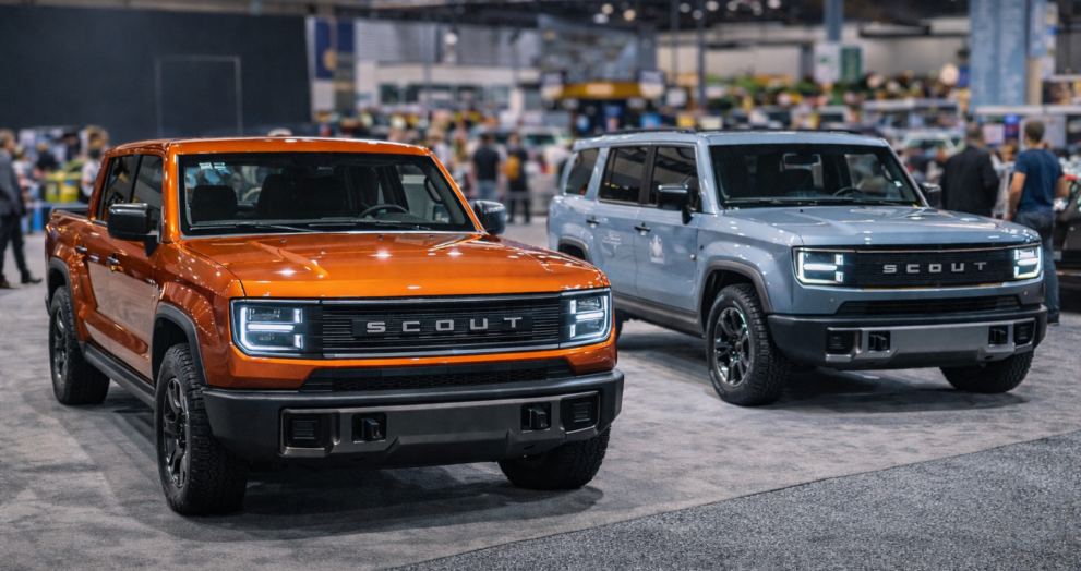 Scout Motors electric truck concept highlighting direct-to-consumer sales strategy in the U.S.
