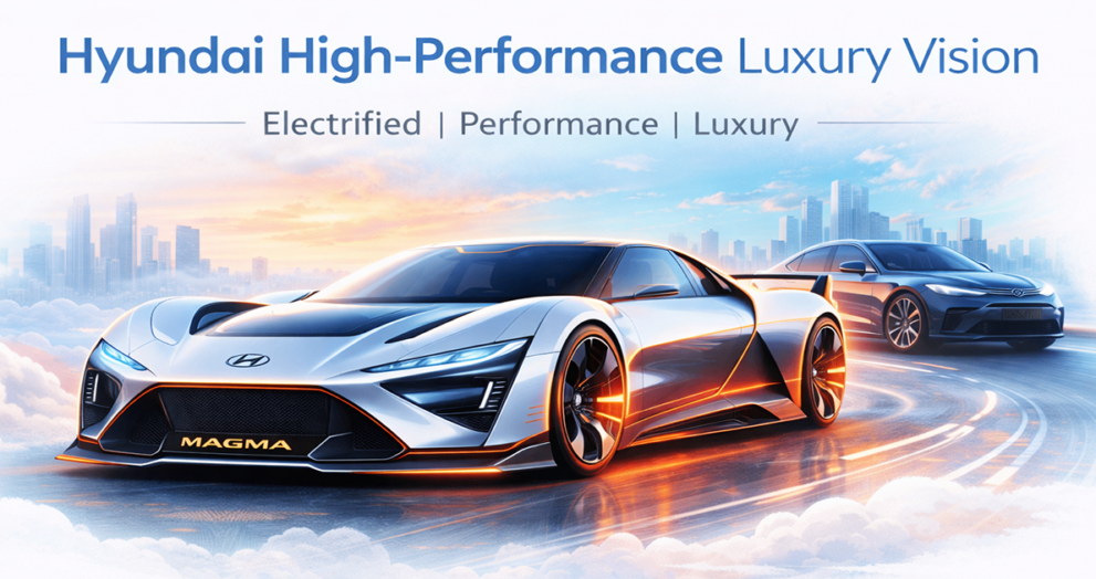 Hyundai high-performance luxury vision concept EV with Magma performance styling