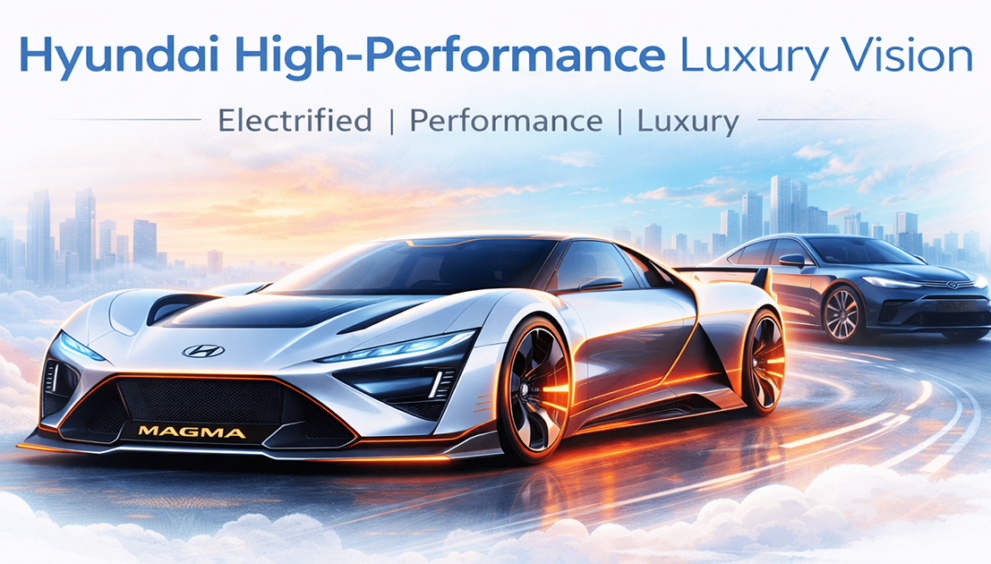 Hyundai high-performance luxury vision concept EV with Magma performance styling