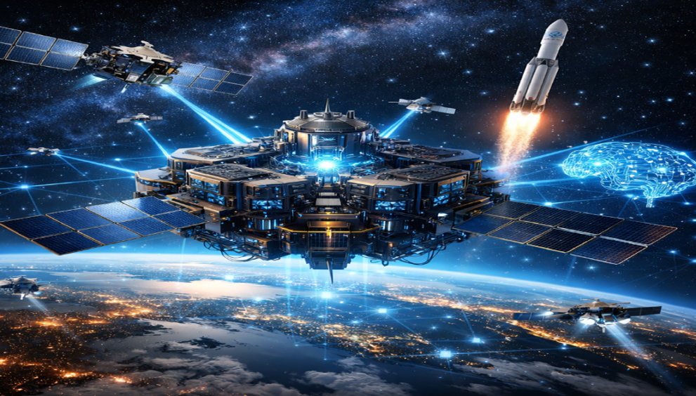 SpaceX orbital data centers powering AI processing in space