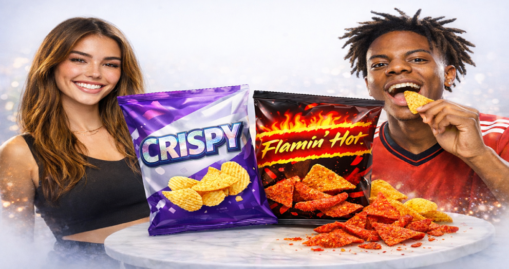 PepsiCo creator-led snack launch featuring influencer-branded chips for Gen Z