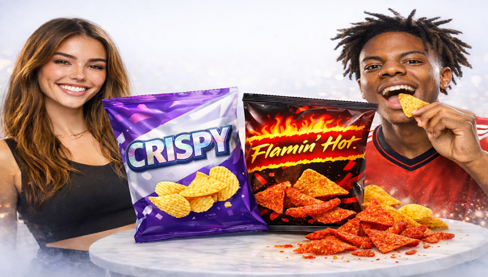 PepsiCo creator-led snack launch featuring influencer-branded chips for Gen Z