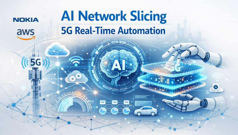 5G network slicing architecture enabling AI-driven real-time industrial automation
