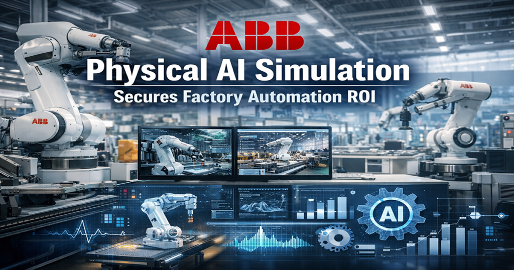 ABB physical AI Simulation in smart manufacturing environment