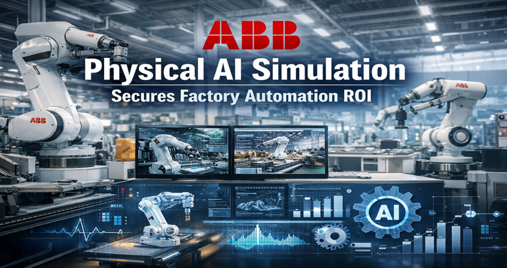 ABB physical AI Simulation in smart manufacturing environment