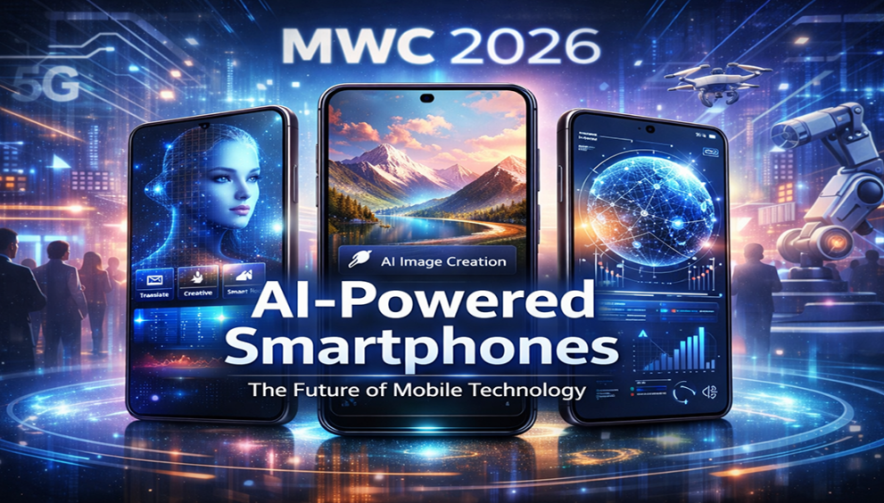 AI-powered smartphone showcasing generative AI features