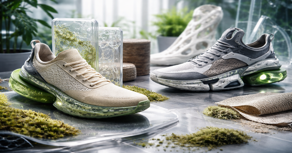 AW27 footwear trends sustainable futuristic sneakers