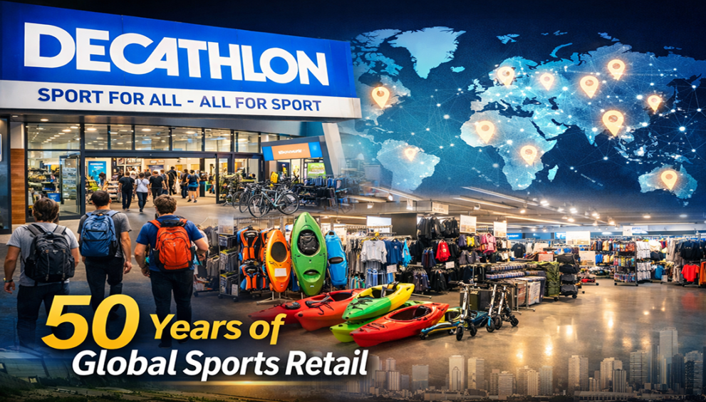 Decathlon global footprint showcasing international retail stores and expansion