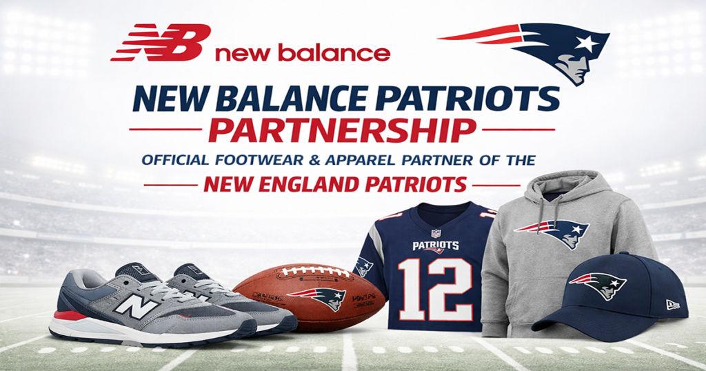 New Balance Patriots partnership official announcement NFL apparel footwear