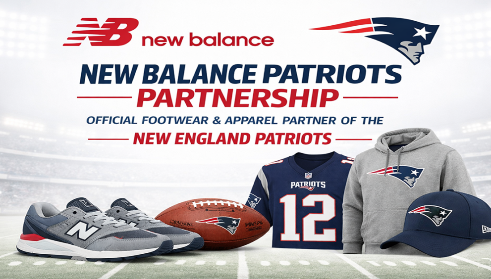 New Balance Patriots partnership official announcement NFL apparel footwear