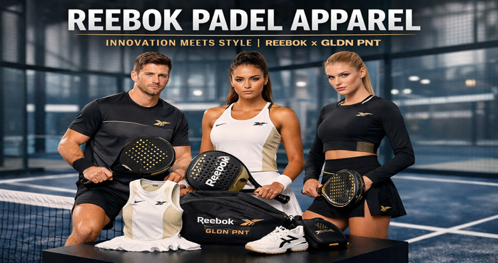 Reebok padel apparel collection by GLDN PNT on court
