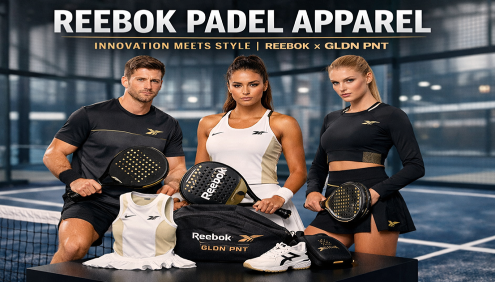 Reebok padel apparel collection by GLDN PNT on court