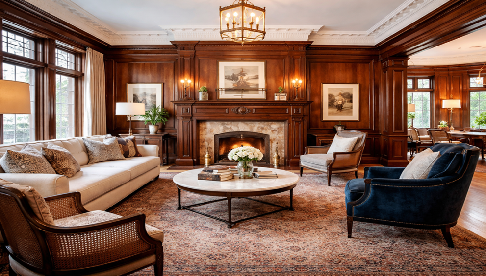 Historic Chicago home design featuring vintage architecture and modern luxury interiors