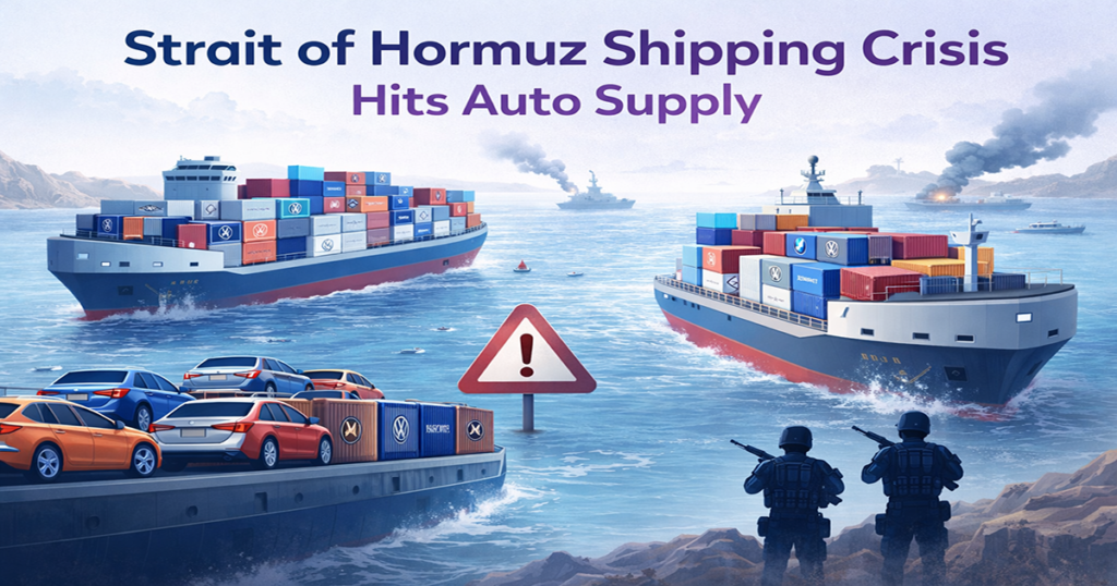 Strait of Hormuz shipping disruption impacting automotive supply chain